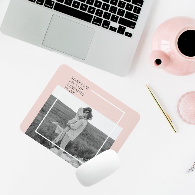 Mousepad Presente Adorável da Família Rosa Pastel Foto Mode (Criador carregado)