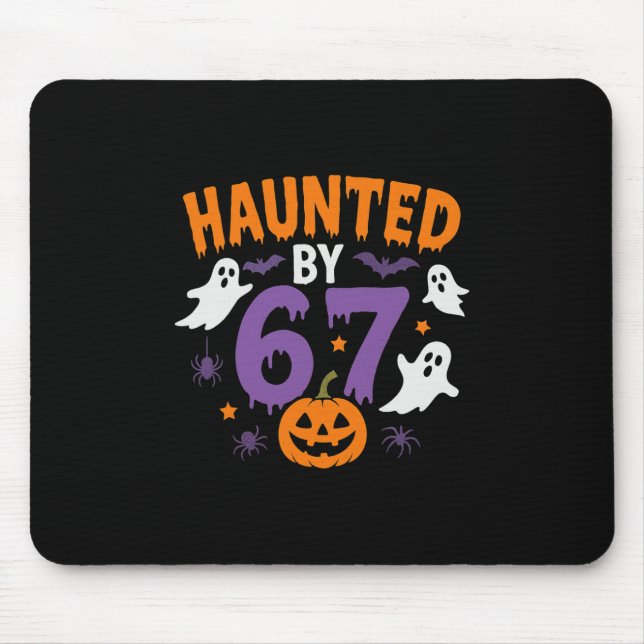 Mousepad Presente Assustador de Halloween 67 Seis Sete Meme (Frente)