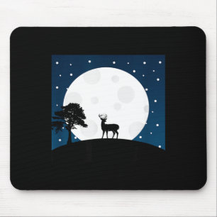 Mousepad Presente assustador de Halloween - veado na lua - 