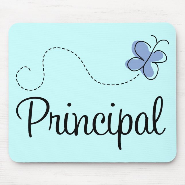 Mousepad Presente azul do principal da borboleta (Frente)