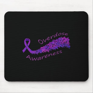 Mousepad Presente Borboleta Laço Roxo de Conscientização