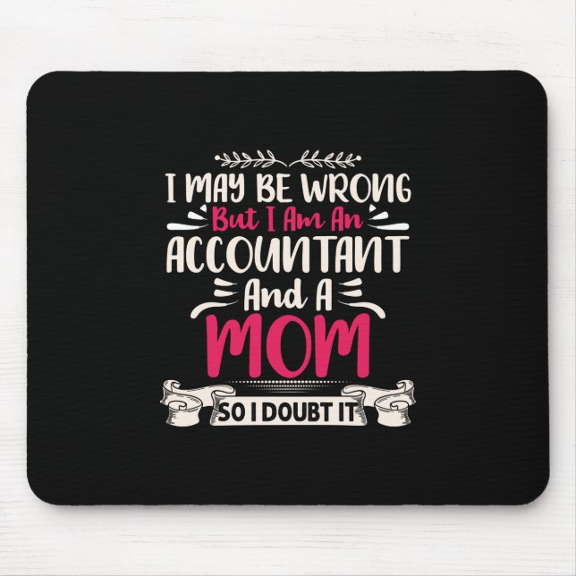Mousepad Presente Contabilista | Conta E Mãe (Frente)