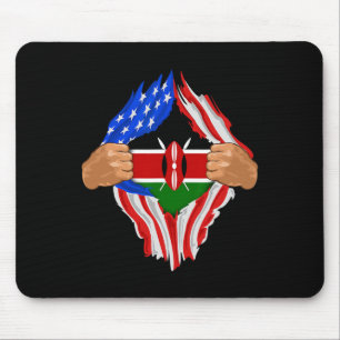 Mousepad Presente da Bandeira do Quênia Sangue Queniano Den