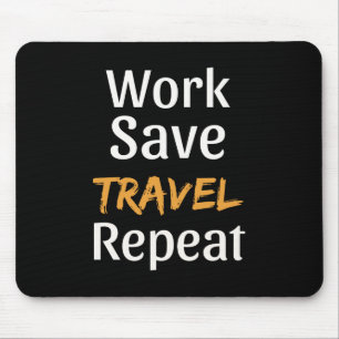 Mousepad Presente da repetição do viagem das economias do