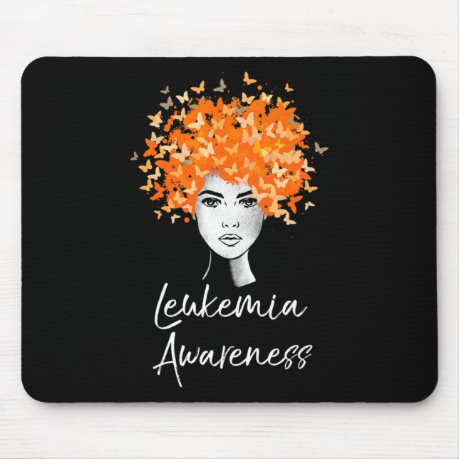 Mousepad Presente das borboletas de conscientização da leuc (Frente)