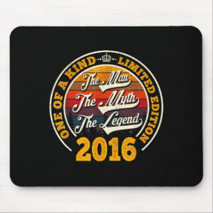Mousepad Presente de 10º aniversário Homem Mito Lenda 2016