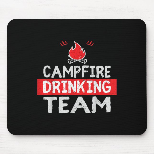 Mousepad Presente de acampamento engraçado da Equipe de Beb (Frente)