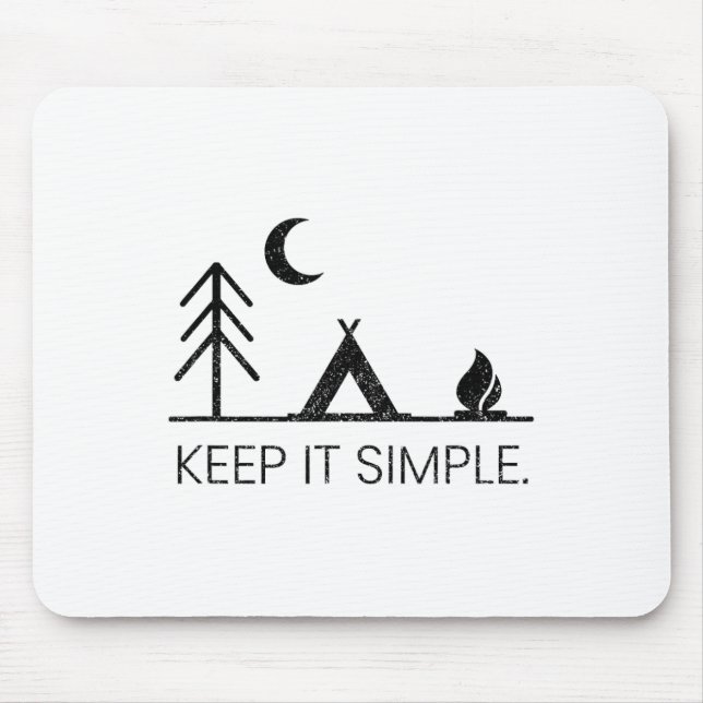 Mousepad Presente de Acampamento - Minimalista Mantenha Sim (Frente)