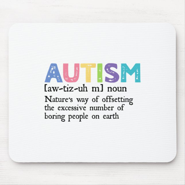 Mousepad Presente de Admissão de Consciência do Autismo Def (Frente)