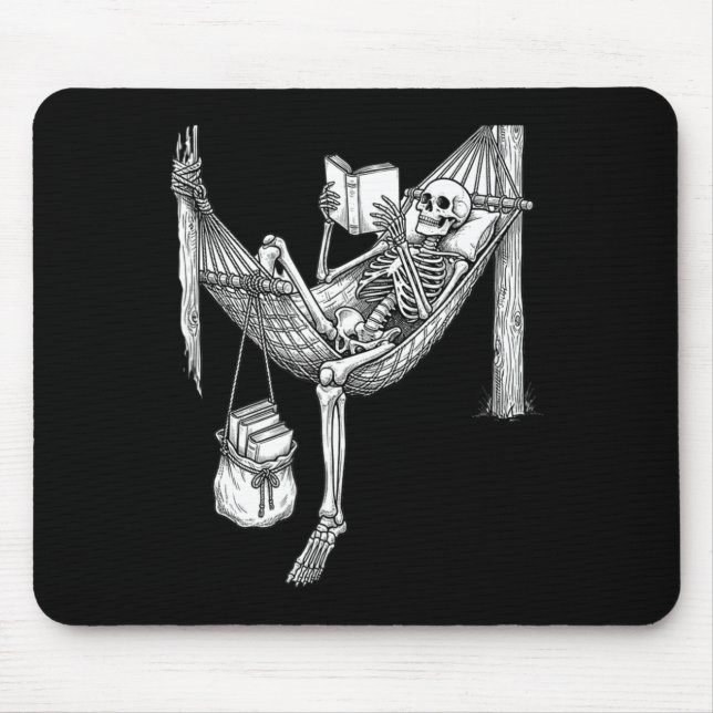 Mousepad Presente de amante de livro engraçado lendo rede d (Frente)
