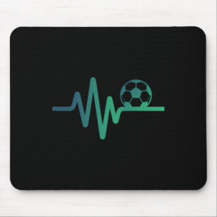 Mousepad Presente de Amor Futebol Linha Batida do Coração 