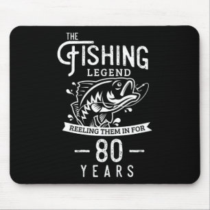Mousepad Presente de Aniversário de 80 Anos para Peixe de L