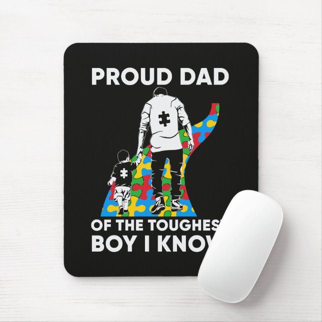 Mousepad Presente de aniversário de quebra-cabeça do pai pa (Com mouse)