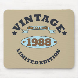 Mousepad presente de aniversário de vintage personalizado