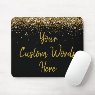 Mousepad Presente de aniversário do novo emprego Dourado ne