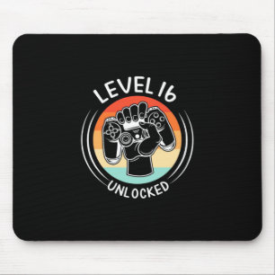Mousepad Presente de aniversário Nível 16 Aniversário