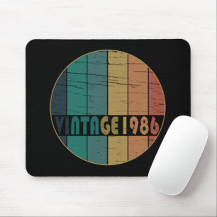 Mousepad Presente de aniversário vintage elegante nascido e