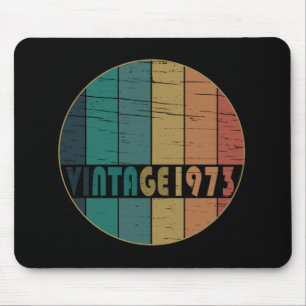 Mousepad Presente de aniversário vintage nascido em 1973