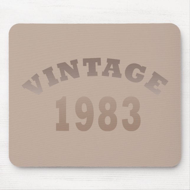 Mousepad Presente de aniversário vintage nascido em 1983 (Frente)