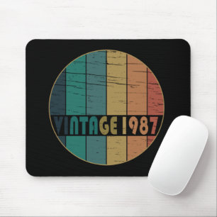 Mousepad Presente de aniversário vintage nascido em 1987