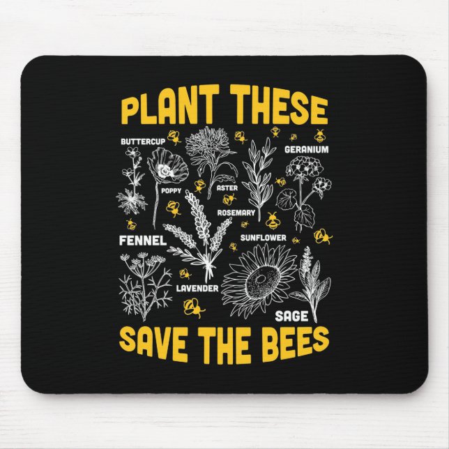 Mousepad Presente de apicultor | Plantar Estas Abelhas (Frente)