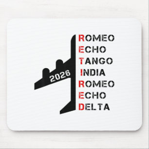 Mousepad Presente de Aposentadoria Alfabeto Fonético Lote A