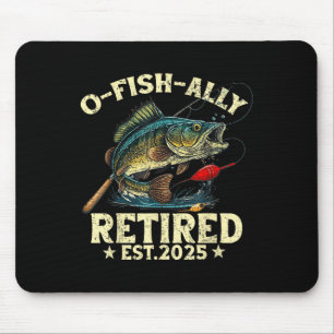 Mousepad Presente de Aposentadoria de Pesca O-fish-ialmente