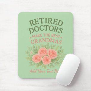 Mousepad Presente de Aposentadoria Floral Melhor Avó Médica