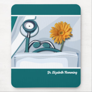 Mousepad Presente de Apreciação Médica de Nome Personali