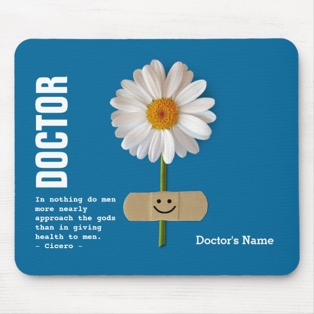 Mousepad Presente de Apreciação Médica de Nome Personalizad (Frente)