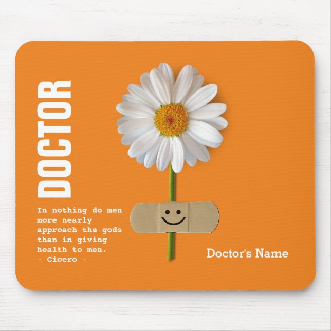 Mousepad Presente de Apreciação Médica de Nome Personalizad (Frente)