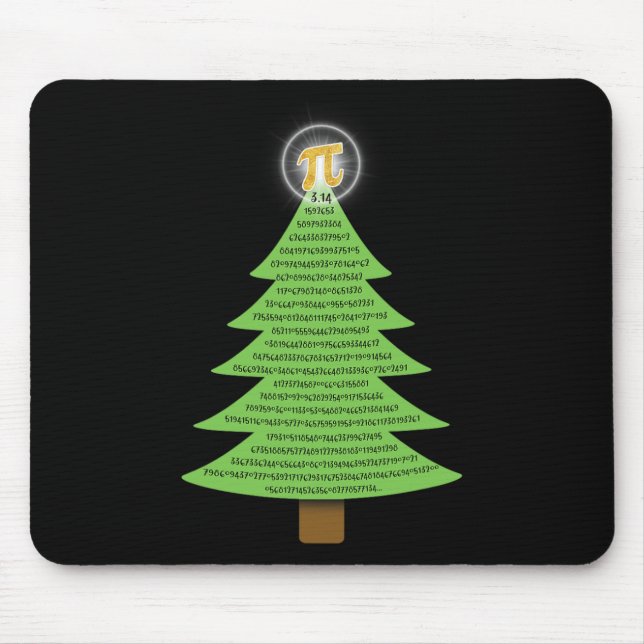 Mousepad Presente De Árvore De Natal Pi 3.14 Para Estudante (Frente)