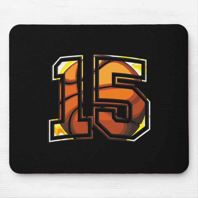 Mousepad Presente de Basquete de Aniversário de 15 para o J (Frente)
