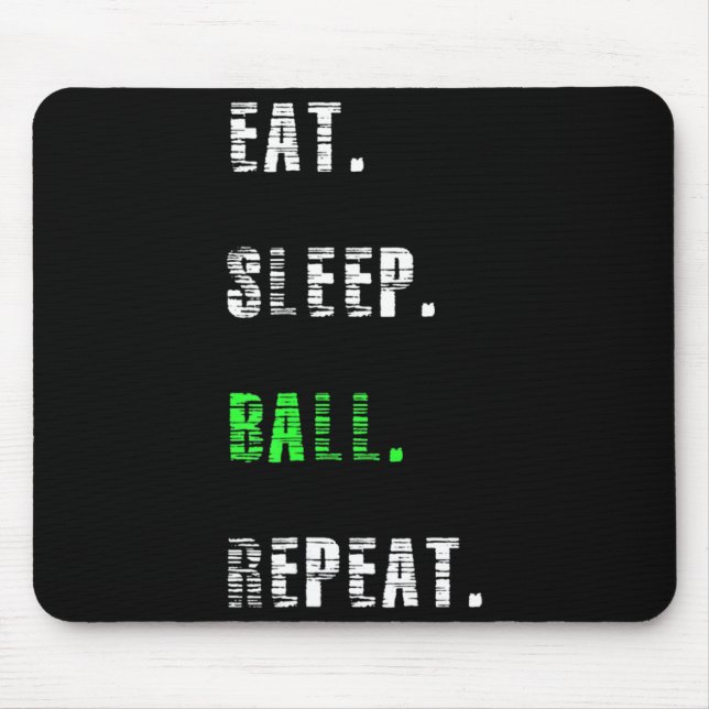 Mousepad Presente de basquete para repetir a bola de sono (Frente)
