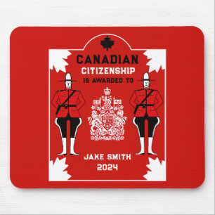 Mousepad Presente de celebração de cidadania canadense