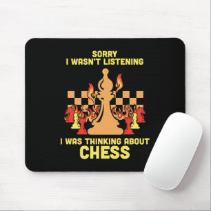 Mousepad Presente de Citação de Xadrez Engraçado para Jogad