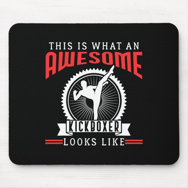 Mousepad Presente de Citação Engraçada de Kickboxing para F (Frente)