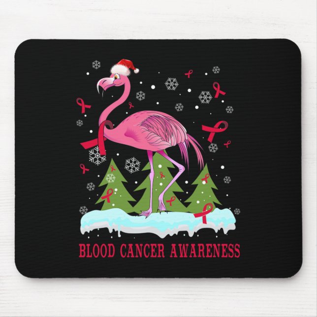 Mousepad presente de consciência de cancer de sangue flamin (Frente)