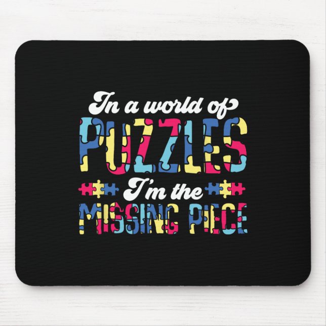 Mousepad Presente de Conscientização sobre Autismo Fofo Que (Frente)
