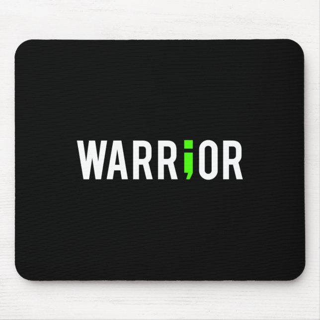 Mousepad Presente de Design de Guerreiro de Saúde Mental Po (Frente)
