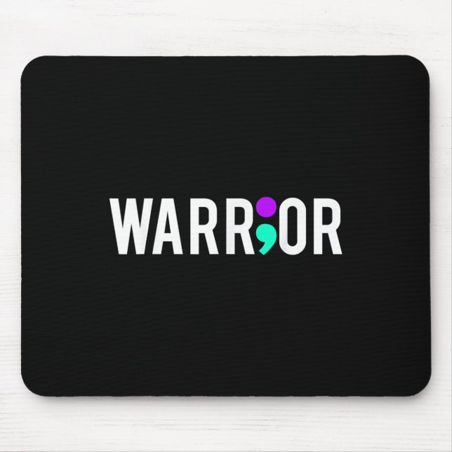 Mousepad Presente de Design de Guerreiro de Sensibilização  (Frente)
