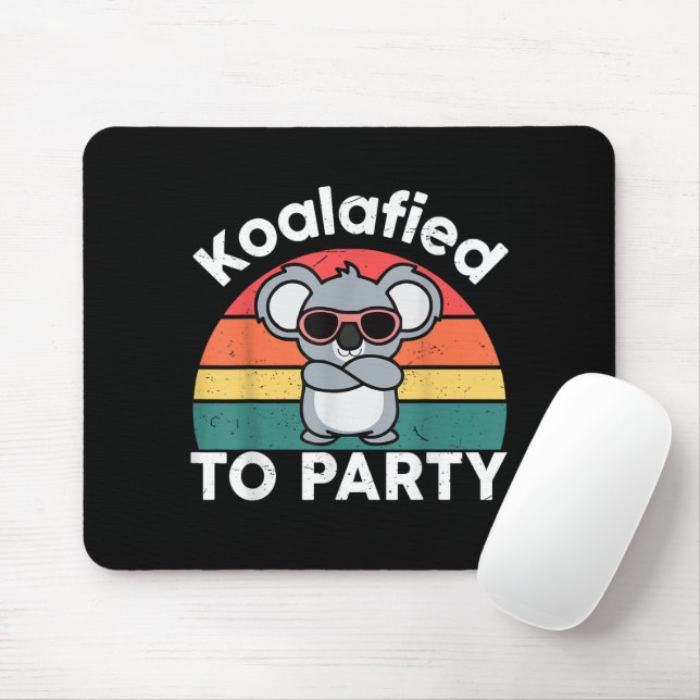 Mousepad Presente de design engraçado de coala Koalafied fo (Com mouse)