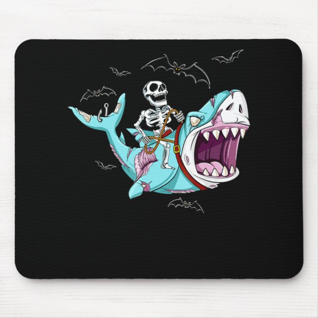 Mousepad Presente de Dia de as Bruxas engraçado Zombie Shar (Frente)