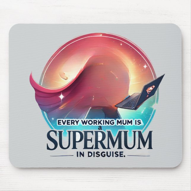 Mousepad Presente de dia de as mães Supermum AI art (Frente)