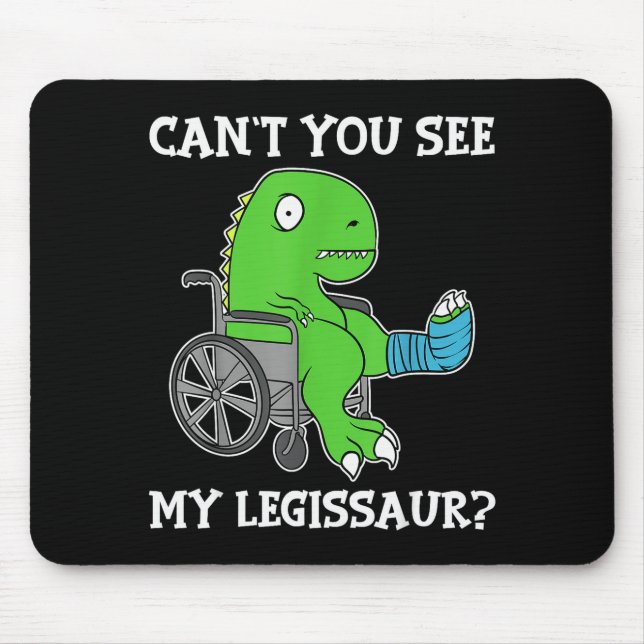 Mousepad Presente de Dinossauro Engraçado para se Recuperar (Frente)