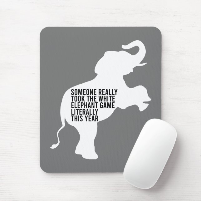 Mousepad Presente de Elefante Branco Literalmente Pior (Com mouse)