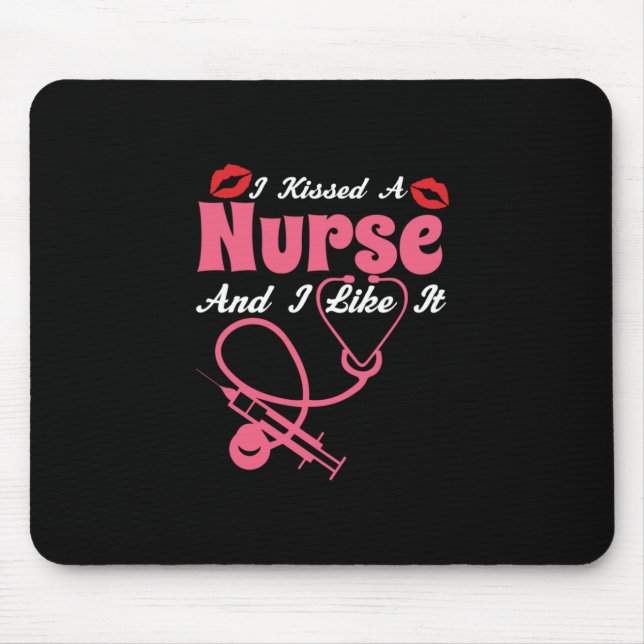 Mousepad Presente de Enfermeira | Beijei Uma Enfermeira E G (Frente)