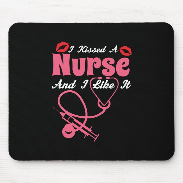 Mousepad Presente de Enfermeira | Beijei Uma Enfermeira E G (Frente)