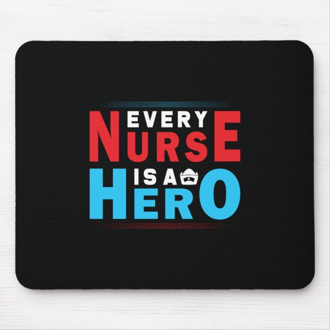 Mousepad Presente de Enfermeira | Cada Enfermeira É Herói (Frente)