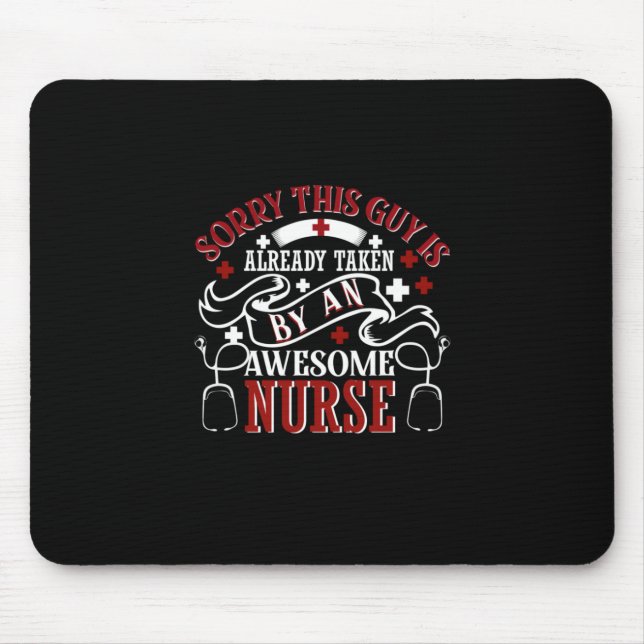 Mousepad Presente de Enfermeira | Desculpe Esta Cara Já Foi (Frente)